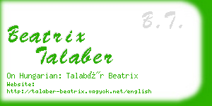 beatrix talaber business card